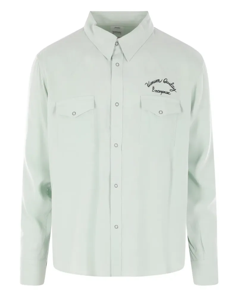 Visvim Hemd mit Logo-Stickerei - Grün Grün