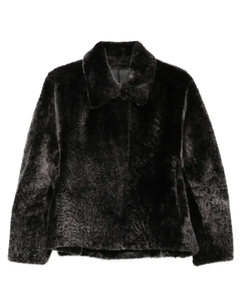 Manzoni 24 Cropped-Mantel aus Shearling - Schwarz Schwarz