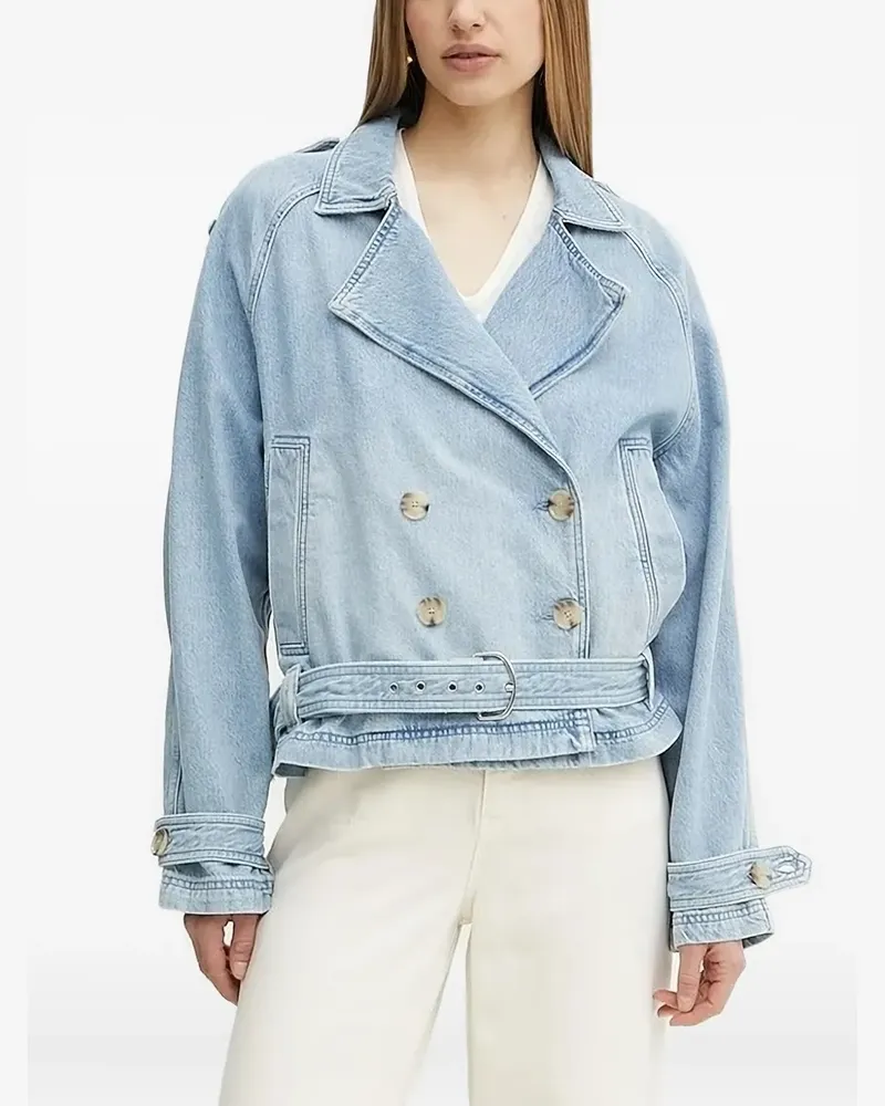 HUGO BOSS Doppelreihige Jeansjacke - Blau Blau
