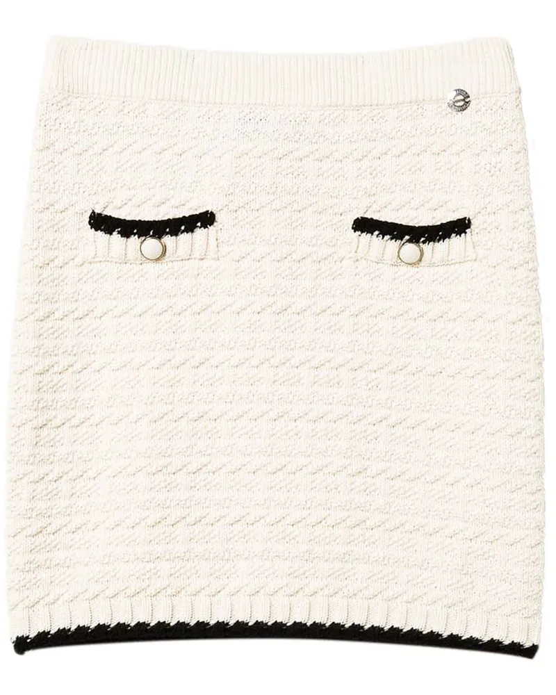 Twin-Set Schmaler Jacquard-Strickrock - Nude Nude