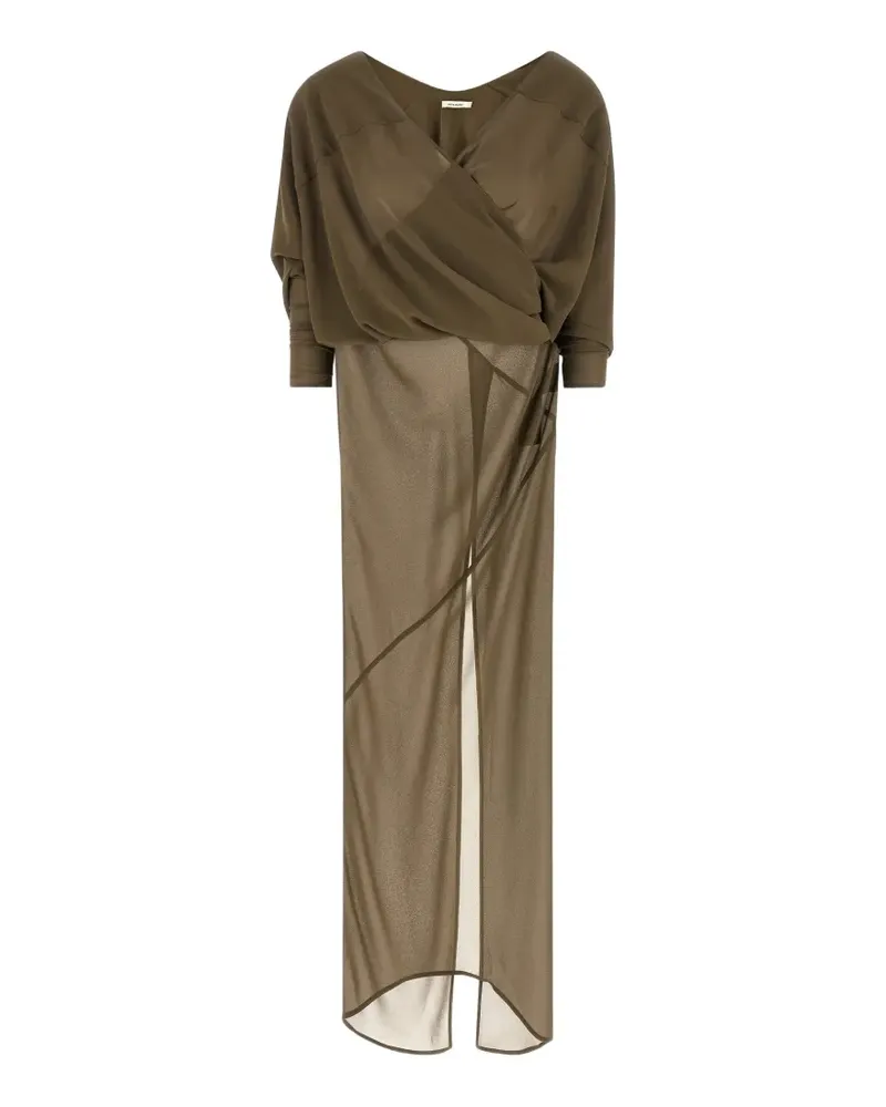 Entire Studios V-neck asymmetrical dress - Grün Grün