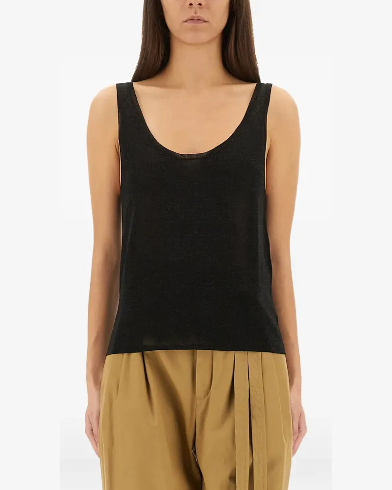 Saint Laurent Gestricktes Lurex-Top - Schwarz Schwarz