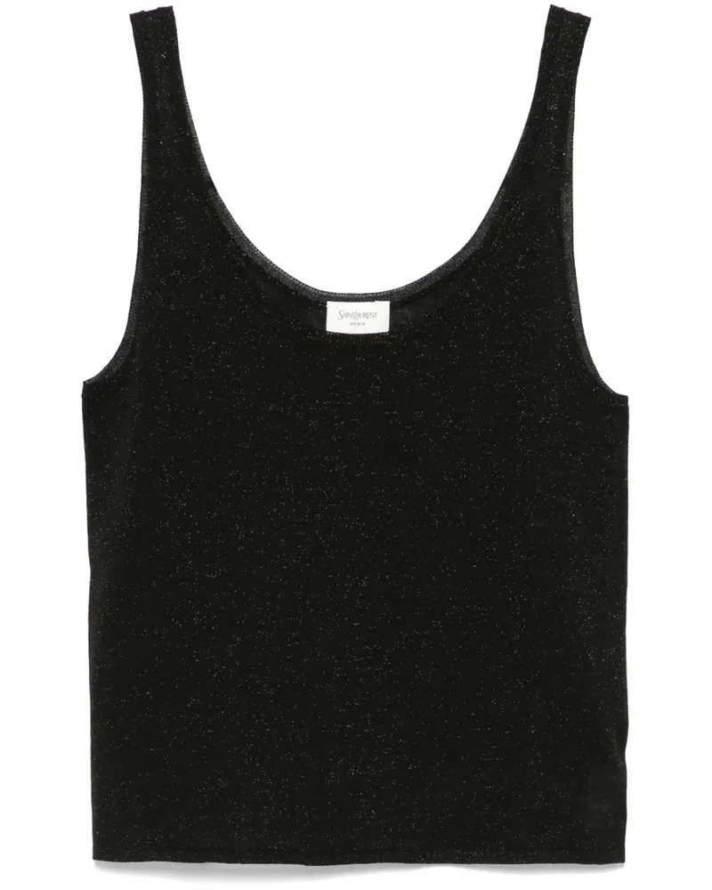 Saint Laurent Gestricktes Lurex-Top - Schwarz Schwarz
