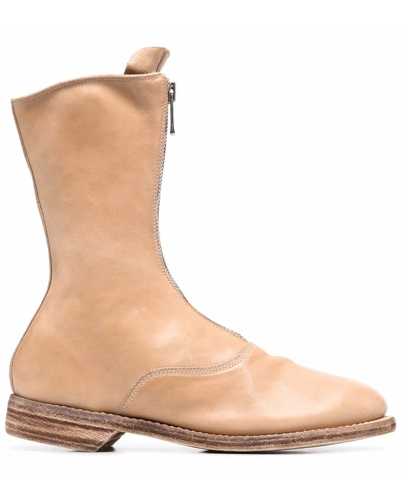 GUIDI 310 Stiefeletten mit Reißverschluss Braun