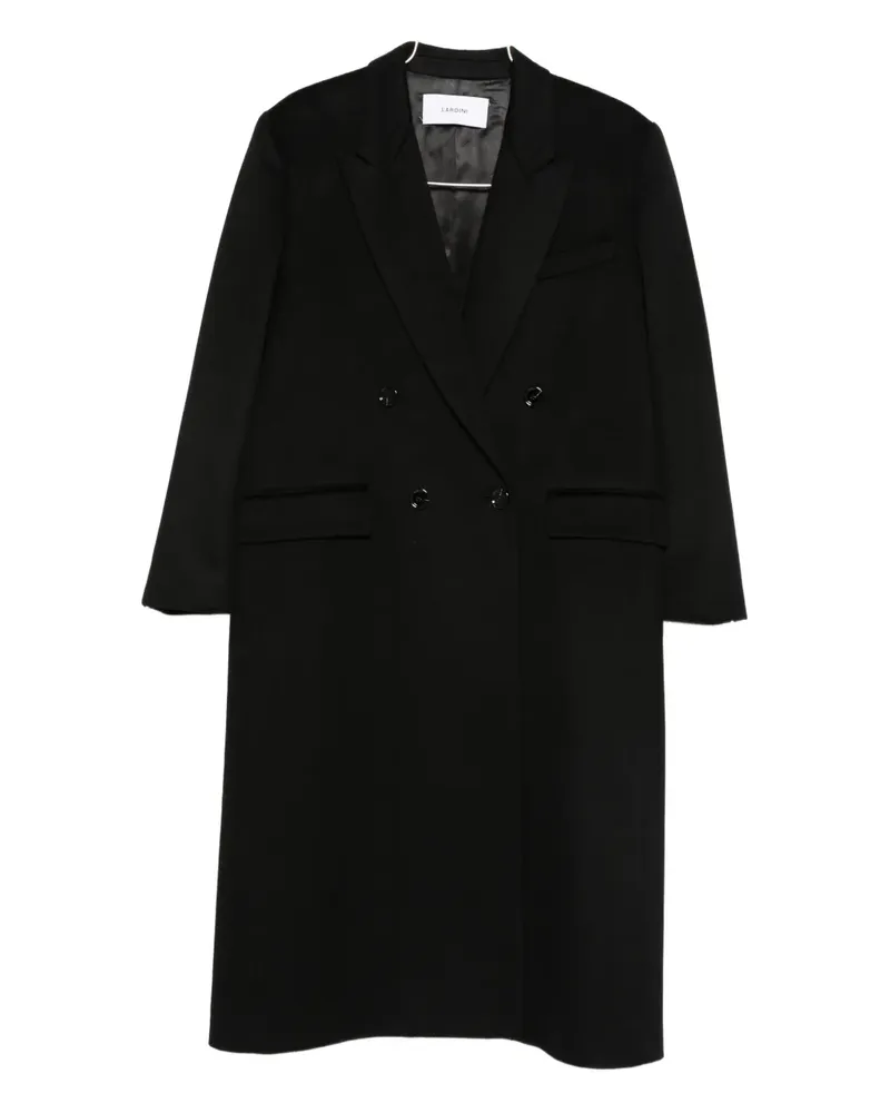 LARDINI Doppelreihiger Martin Mantel - Schwarz Schwarz