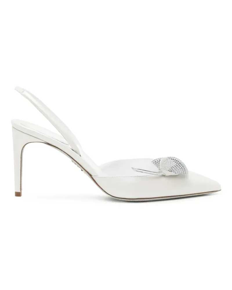 René Caovilla Calliope Pumps 85mm - Weiß Weiß
