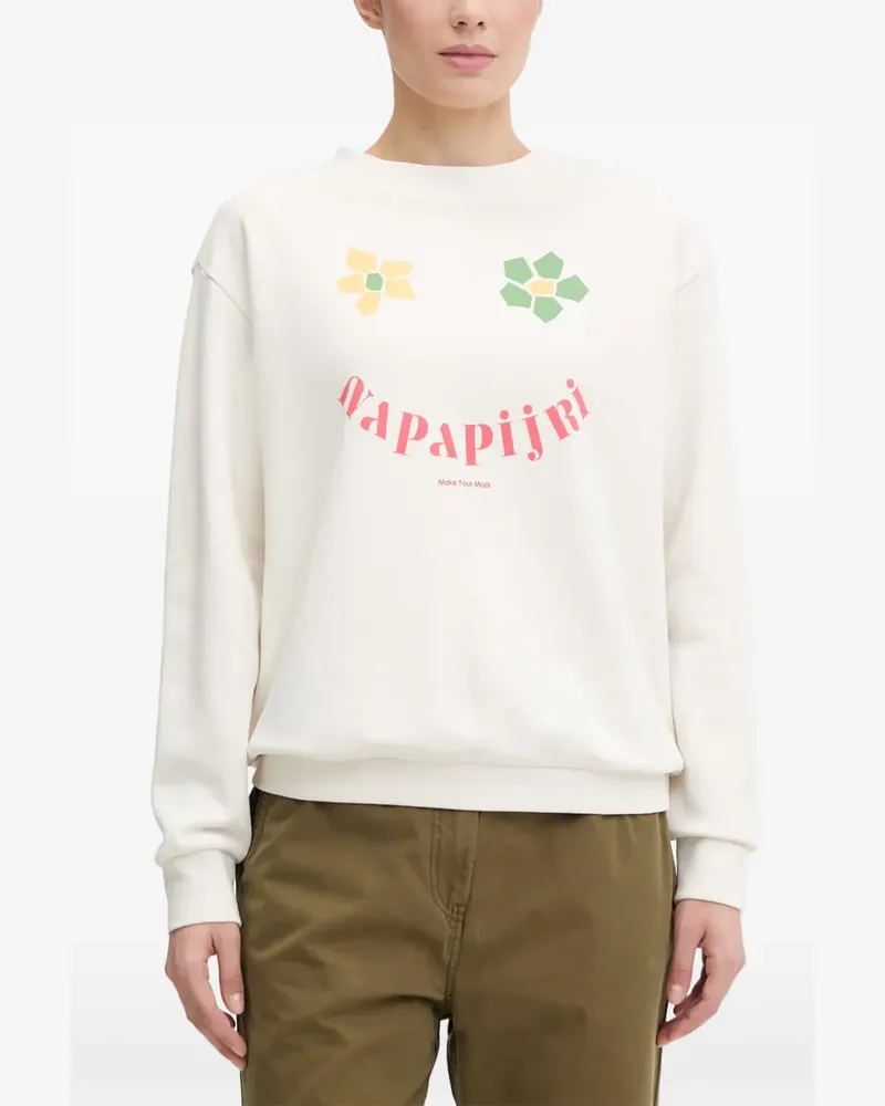 Napapijri Antimony Sweatshirt mit grafischem Print - Weiß Weiß