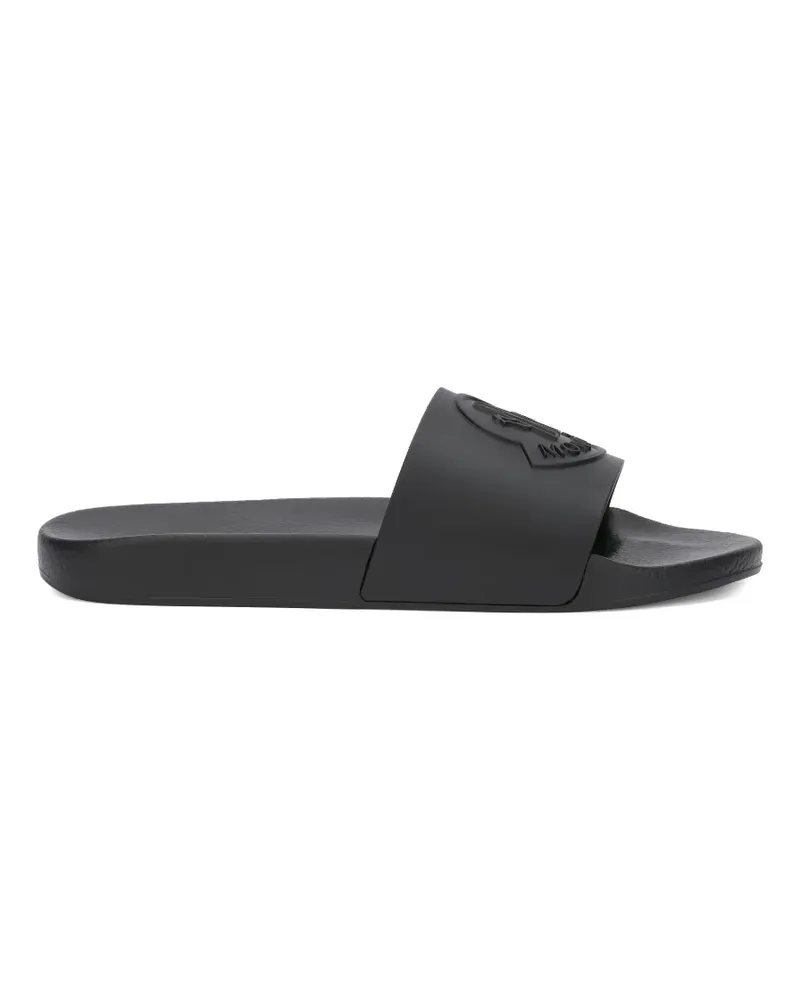 Moncler Basile logo-embossed slides - Schwarz Schwarz