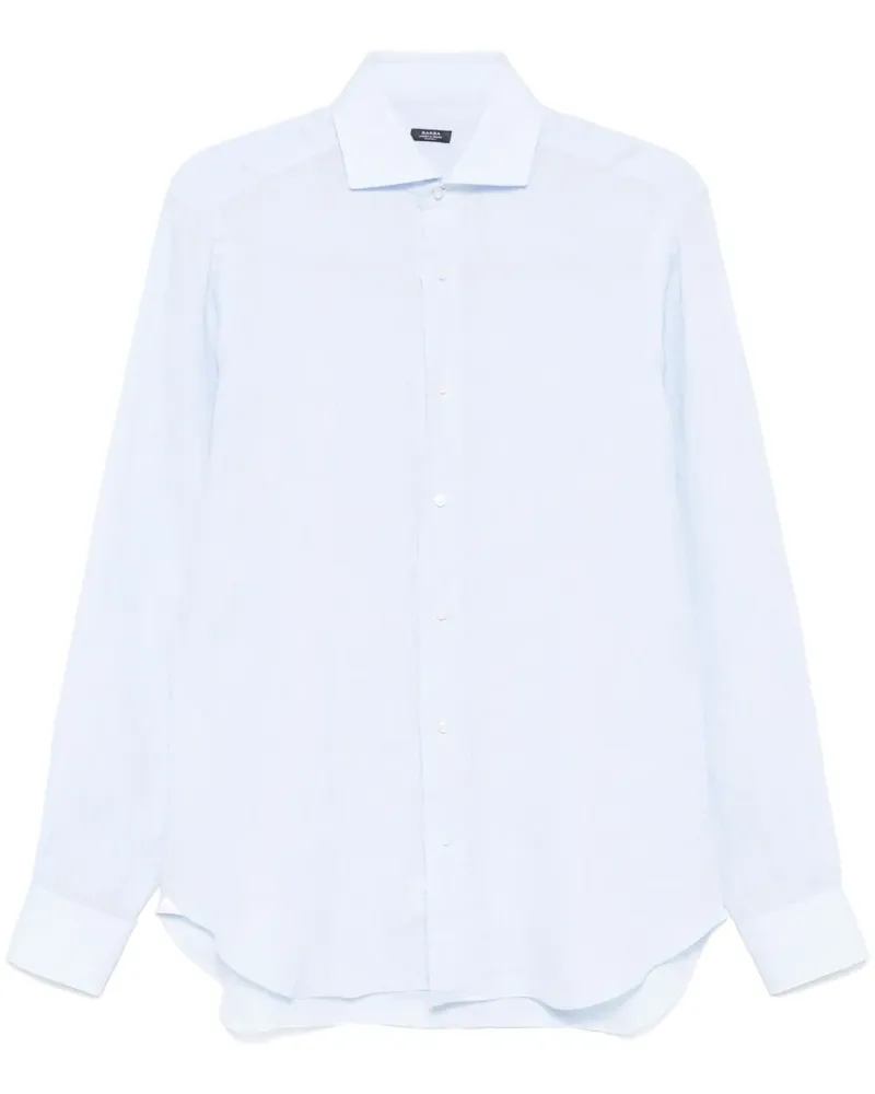 BARBA Hemd aus Leinen - Blau Blau
