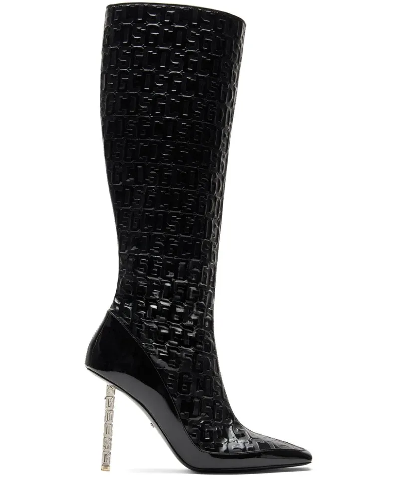 GCDS Stiefel mit Monogrammmuster 100mm - Schwarz Schwarz