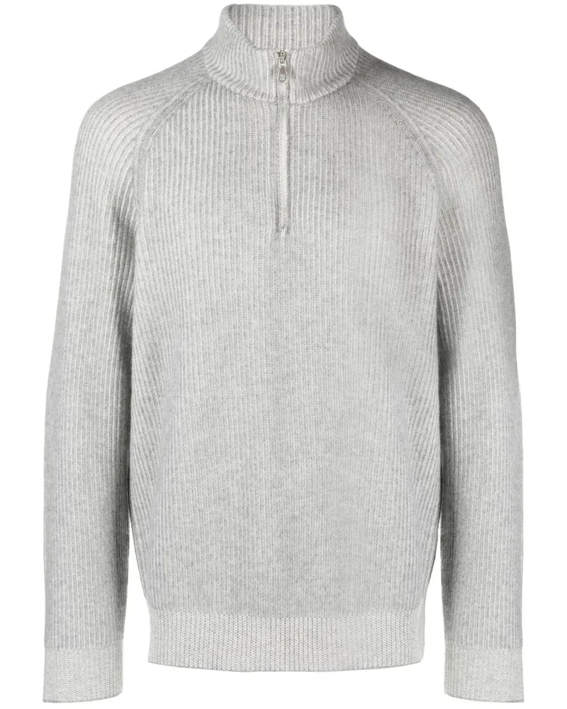 Brunello Cucinelli Gerippter Rollkragenpullover - Grau Grau