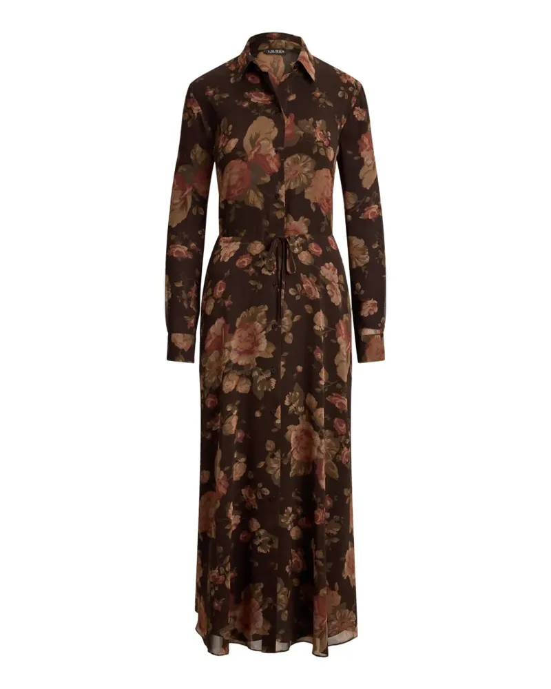Ralph Lauren Midikleid mit Blumenprint - Braun Braun