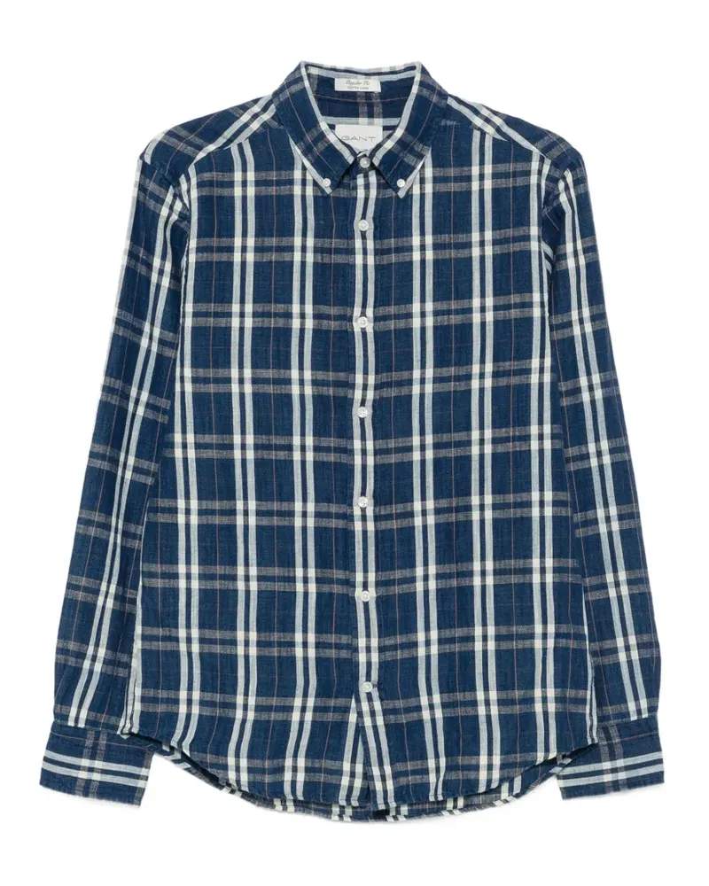 Gant check-pattern button-fastening shirt - Blau Blau