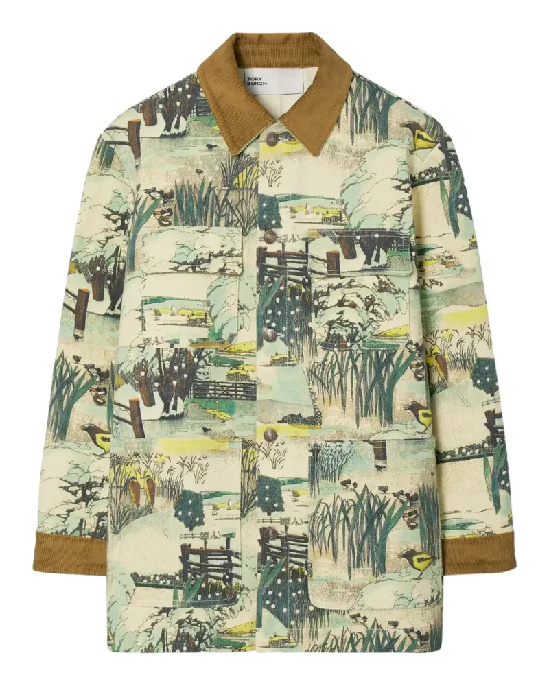 Tory Burch Jeansjacke mit Print - Nude Nude