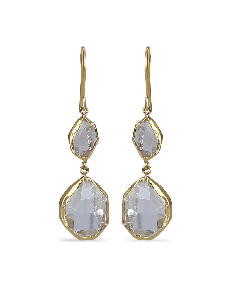 Pippa Small 18kt Gelbgold-Hängeohrringe mit Diamanten Gold