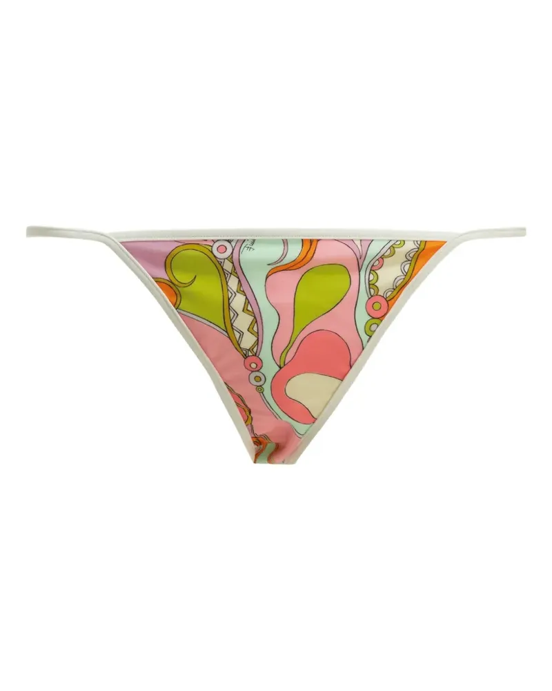 Emilio Pucci Orchidee abstract-print bikini bottoms - Rosa Rosa