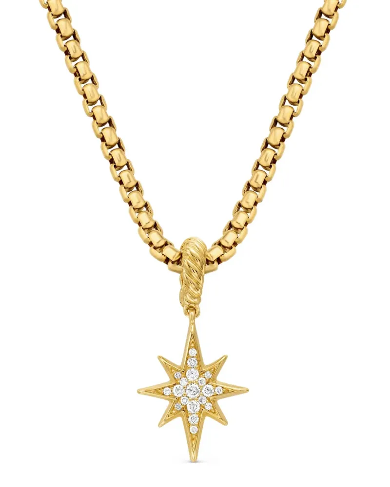 David Yurman 18kt North Star Gelbgoldanhänger mit Amulett und Diamanten (15mm Gold