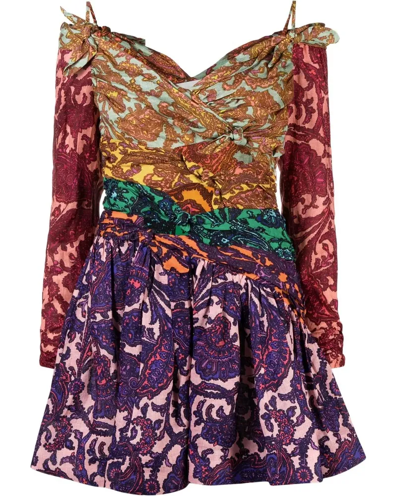 Zimmermann Minikleid mit Paisley-Print - Rosa Rosa