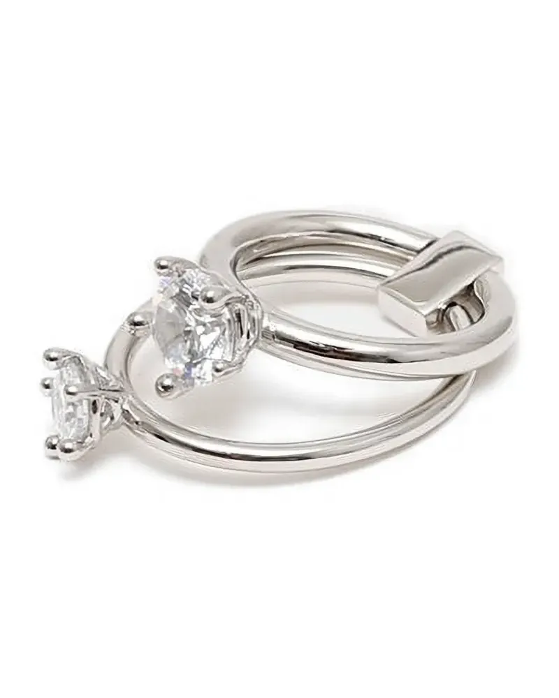 PANCONESI Doppelte Ringe (2er-Set) - Silber Silber