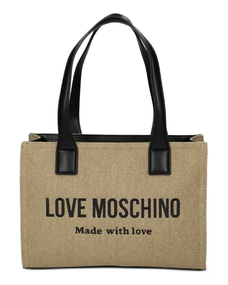 Moschino Shopper mit Logo - Nude Nude