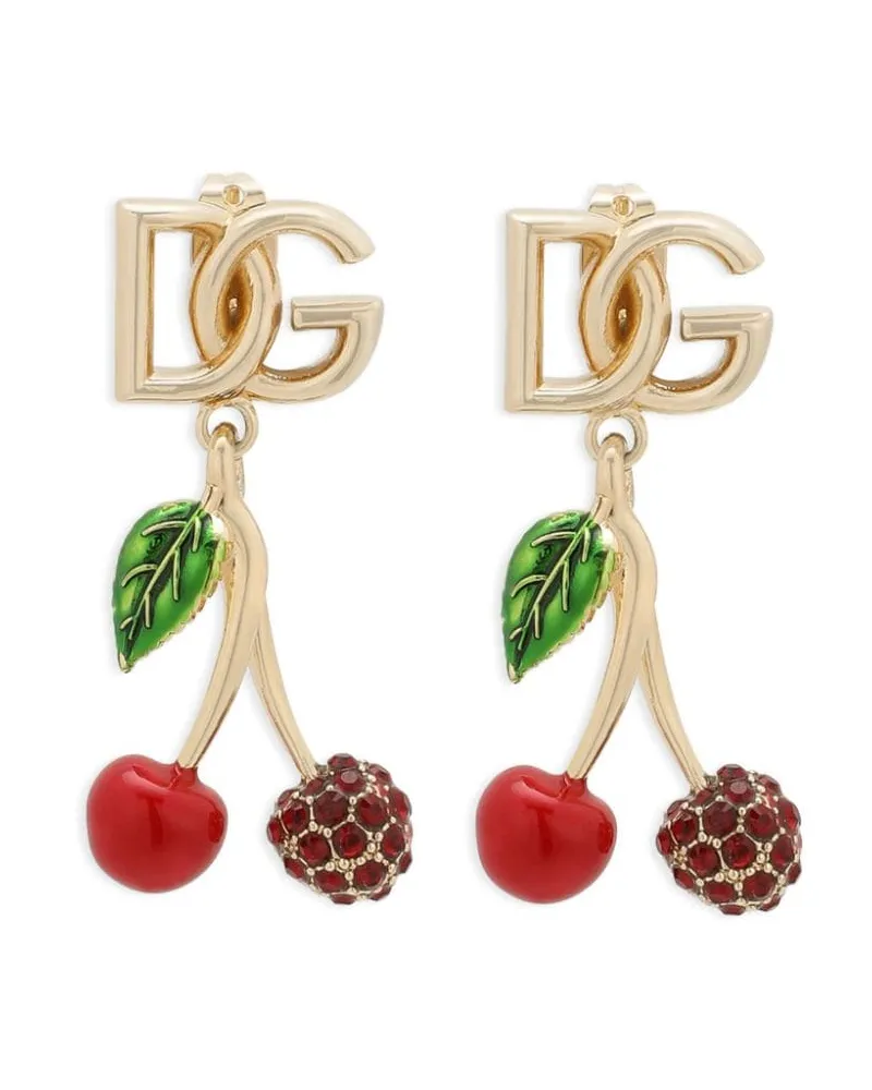 Dolce & Gabbana Ohrstecker mit Logo - Gold Gold