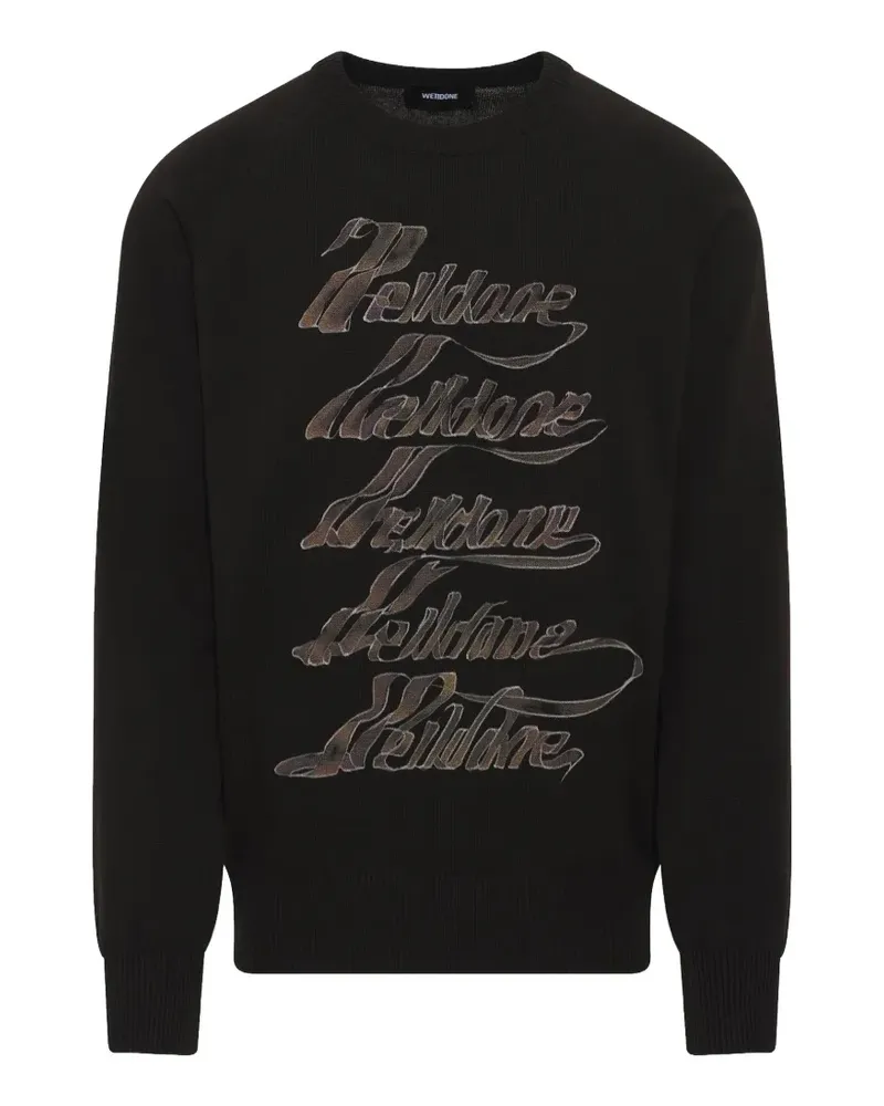 WE 11 DONE logo-print sweater - Schwarz Schwarz