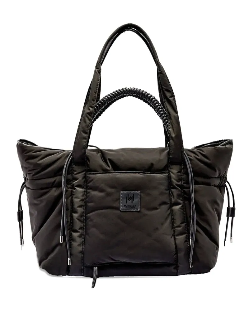 MARELLA quilted drawstring tote bag - Schwarz Schwarz