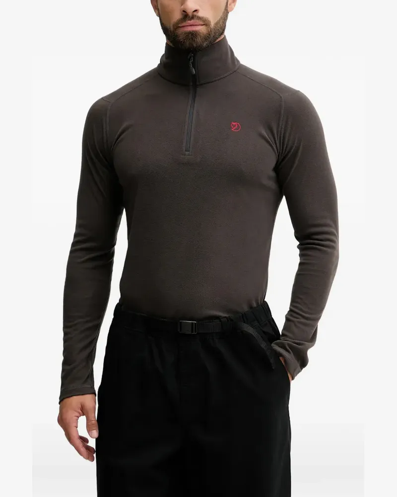 Fjäll Räven Sweatshirtjacke mit Stehkragen - Grau Grau