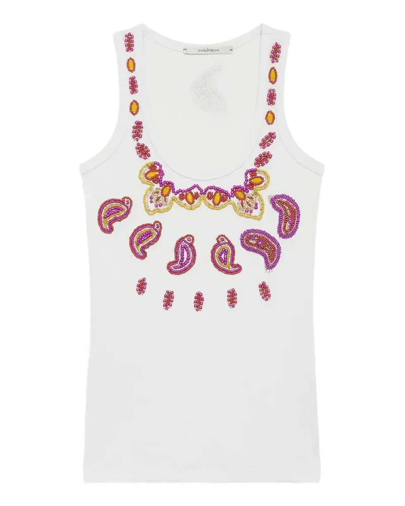 Maliparmi ribbed embroidered tank top - Weiß Weiß