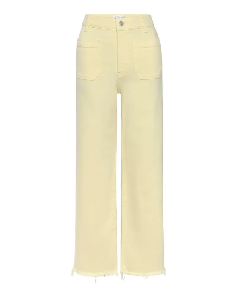 Frame Denim The Anchor frayed-hem pants - Gelb Gelb