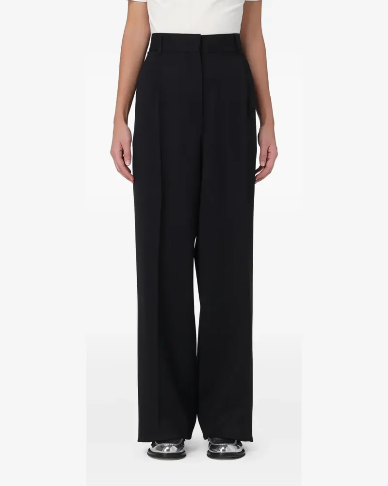 MSGM pleated trousers - Schwarz Schwarz