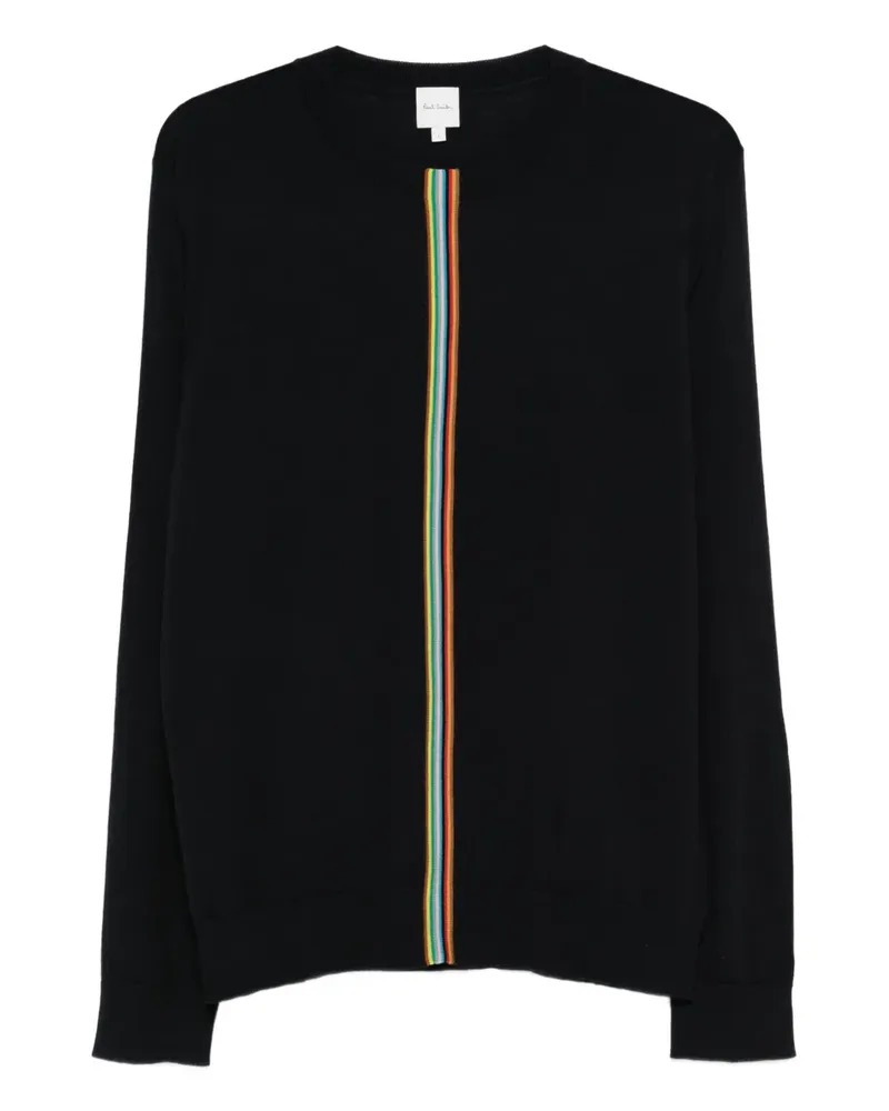 Paul Smith Pullover mit Regenbogenstreifen - Schwarz Schwarz