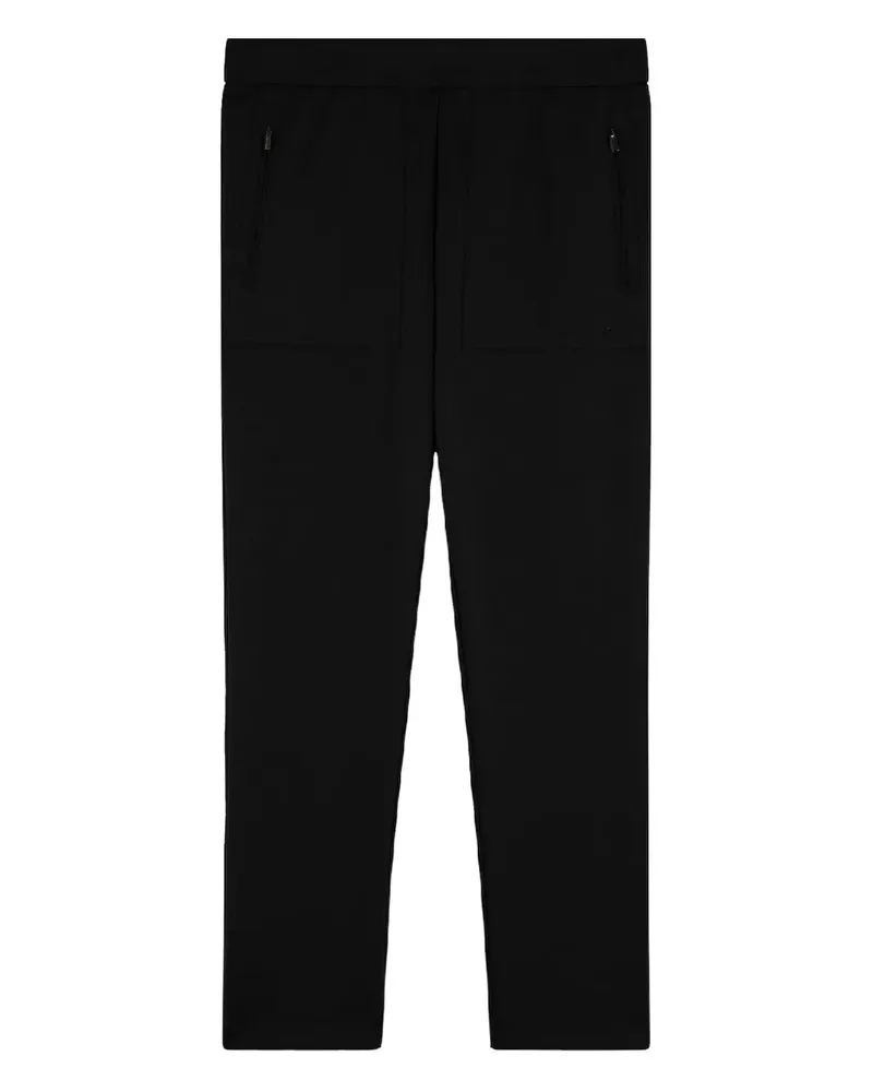 Paul & Shark shark fin-embroidery track pants - Schwarz Schwarz