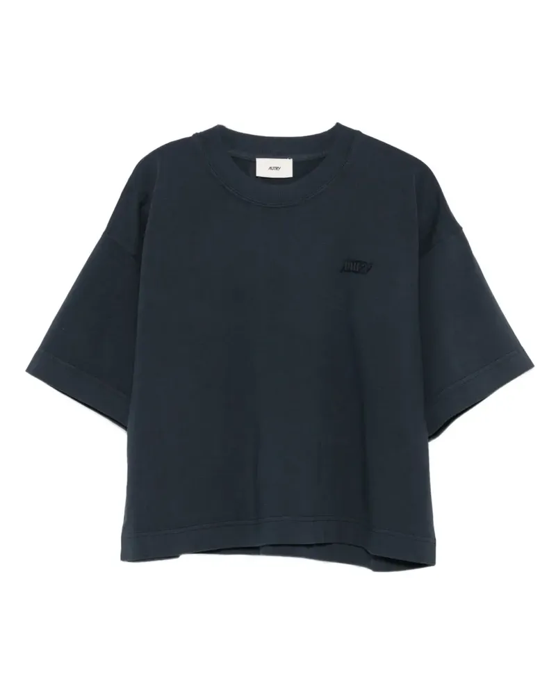 AUTRY T-Shirt mit Logo-Stickerei - Blau Blau
