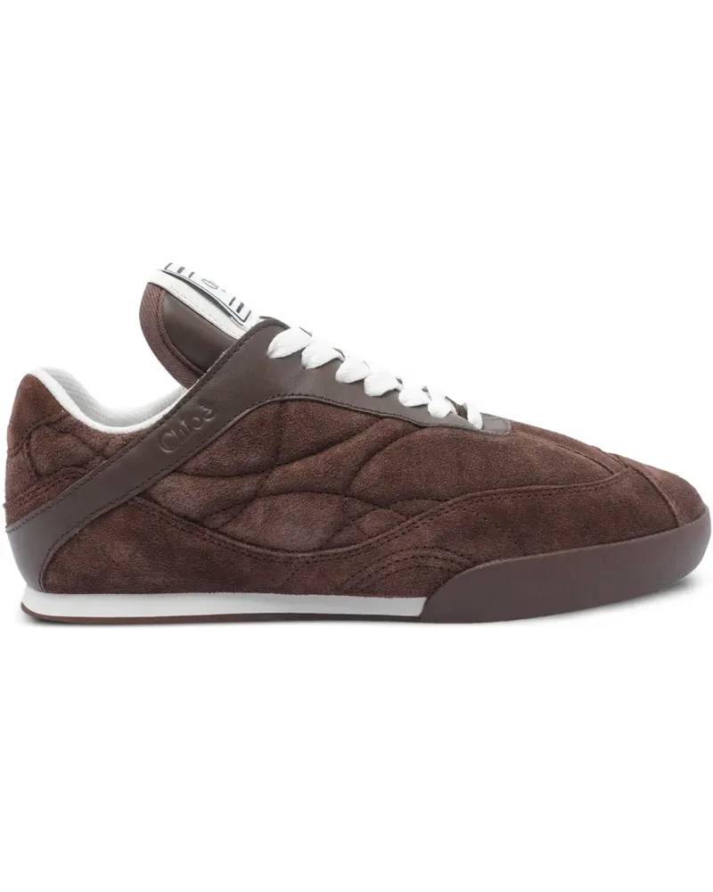 Chloé Gesteppte Kick Sneakers aus Wildleder - Braun Braun