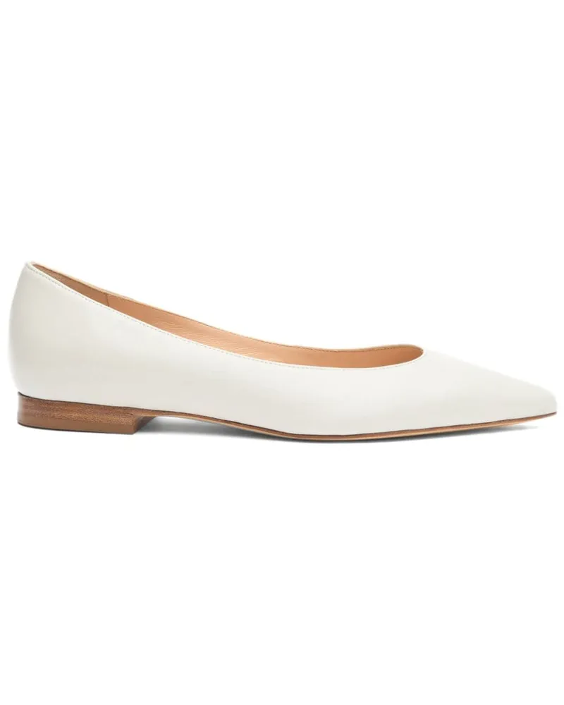 Scarosso Iris Ballerinas mit spitzer Kappe - Weiß Weiß