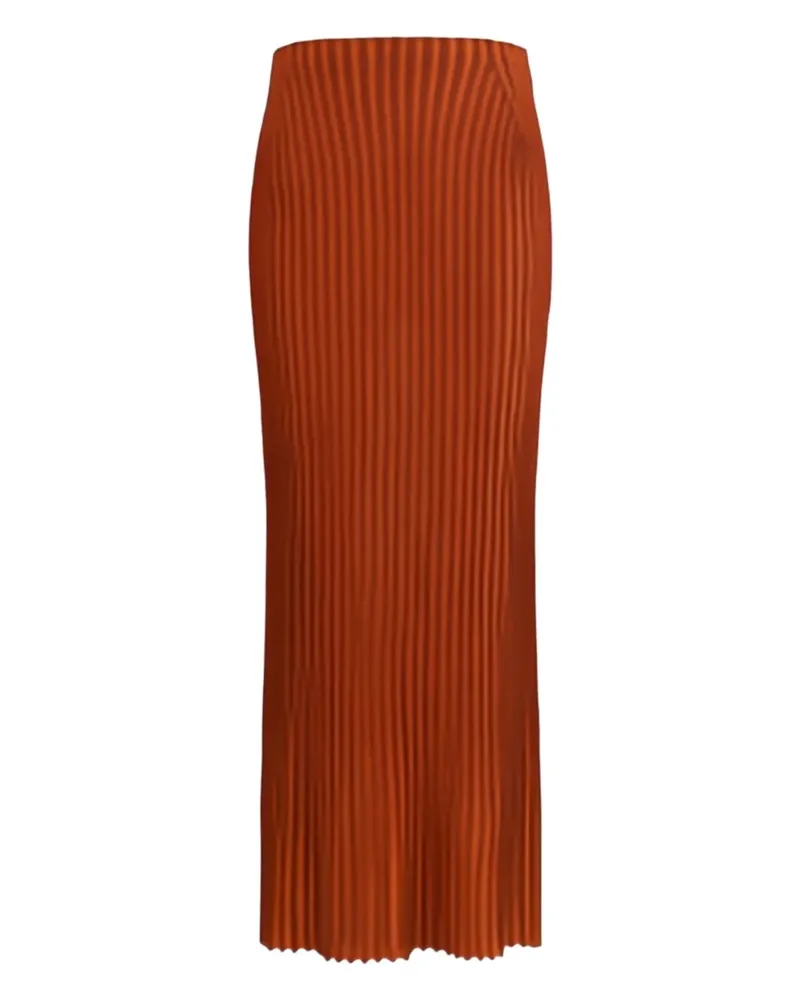 Gabriela Hearst Krause ribbed-knit skirt - Orange Orange