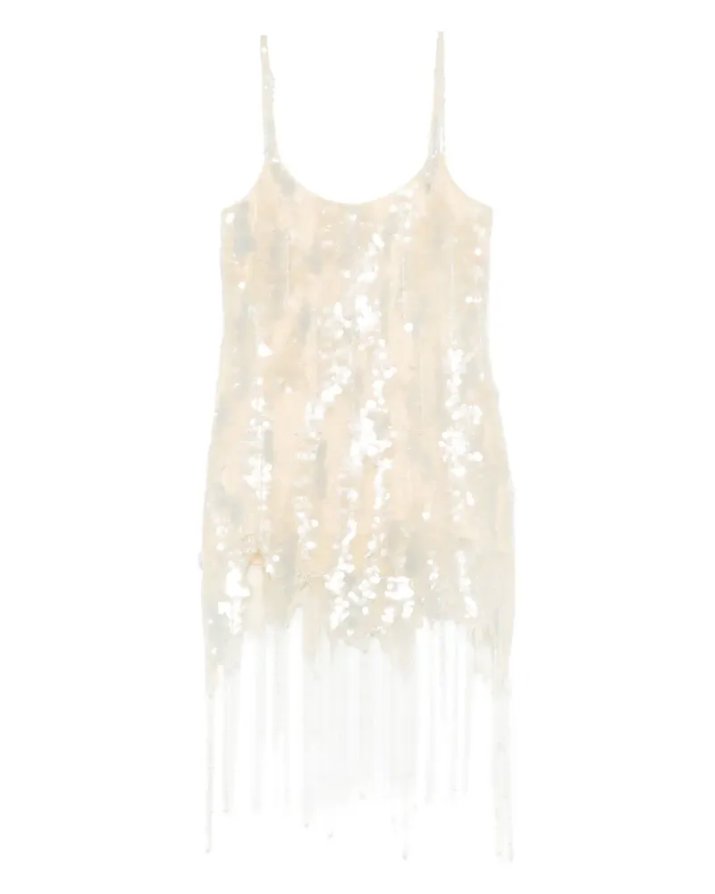 Blumarine Midikleid mit Pailletten - Nude Nude