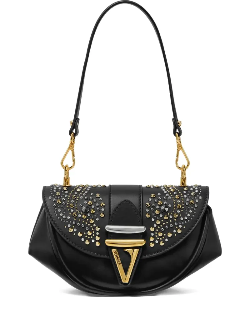 Versace Schultertasche mit Nieten - Schwarz Schwarz