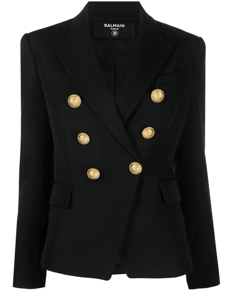 Balmain Doppelreihiger Blazer - Schwarz Schwarz