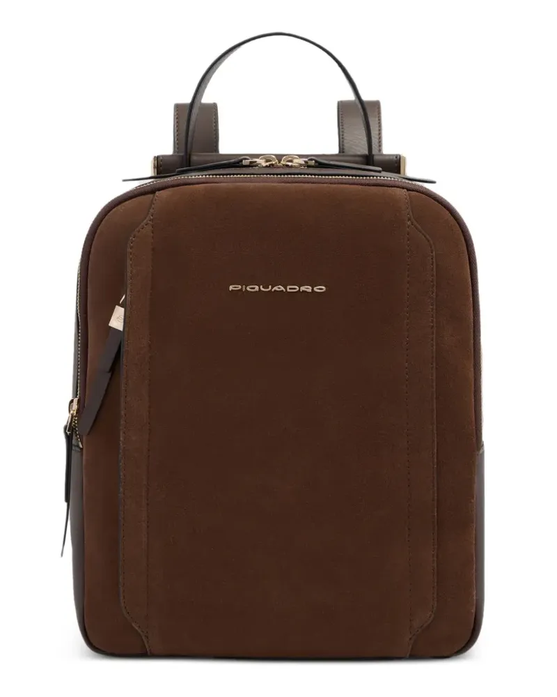 Piquadro Rucksack aus Wildleder mit RFID-Schutz - Braun Braun