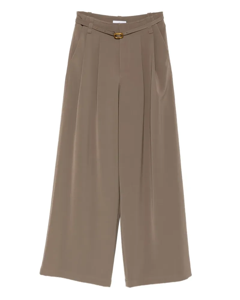 Isabelle Blanche Plissierte Hose mit Gürtel - Braun Braun