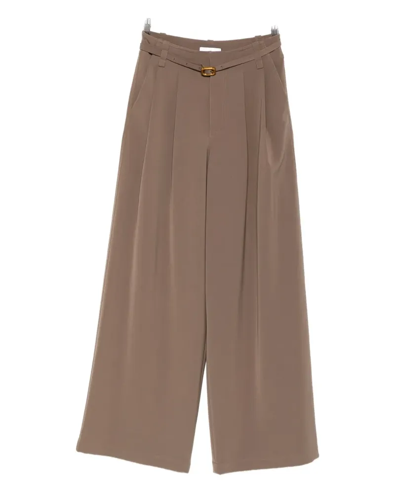 Isabelle Blanche belted pleated trousers - Braun Braun