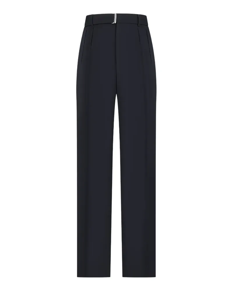 Tagliatore belted pleated-detail trousers - Blau Blau
