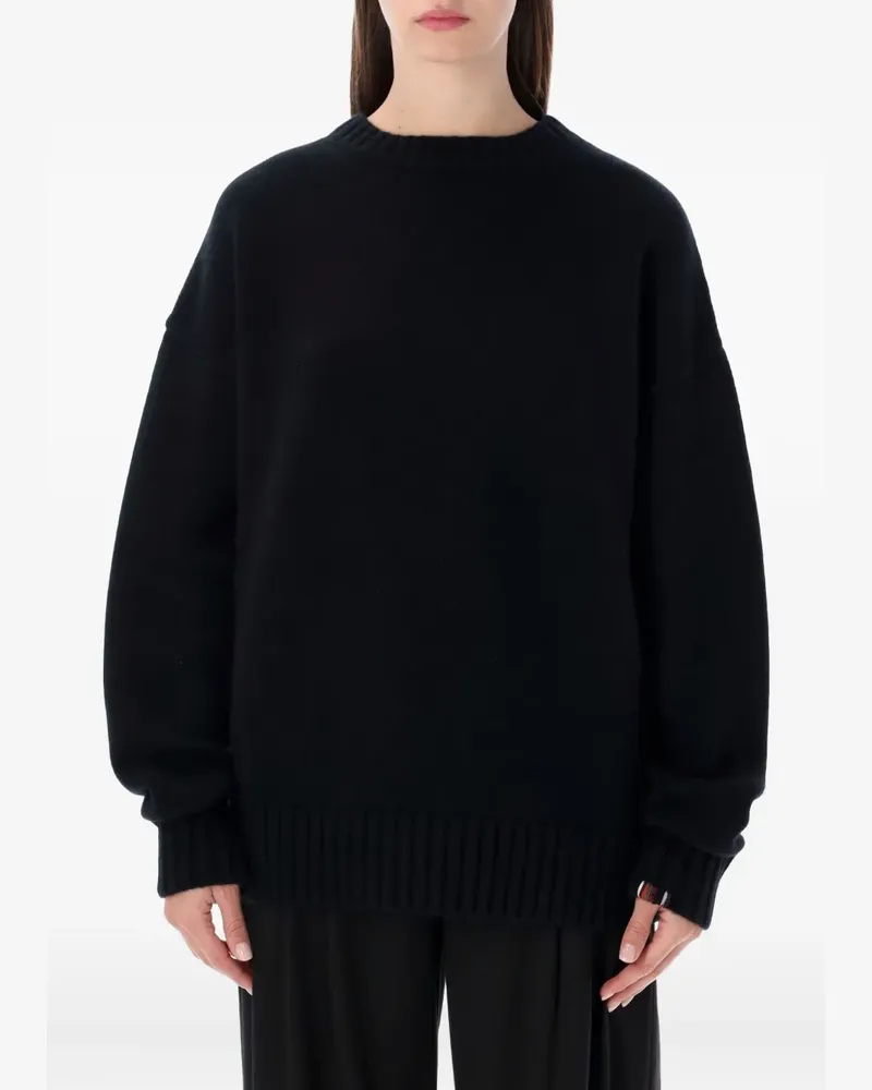 extreme cashmere crew-neck long-sleeve sweater - Schwarz Schwarz