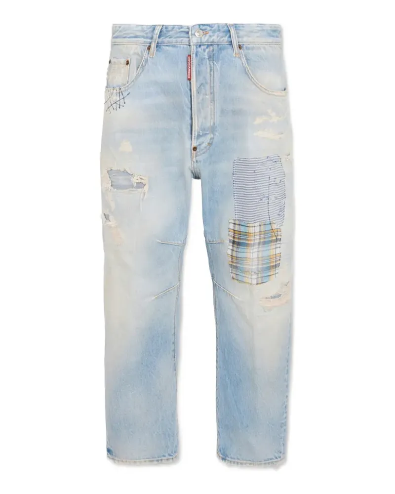 Dsquared2 Patched Superlite Kawaii Jeans - Blau Blau