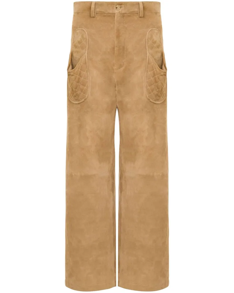 Moschino Hose aus Wildleder - Braun Braun