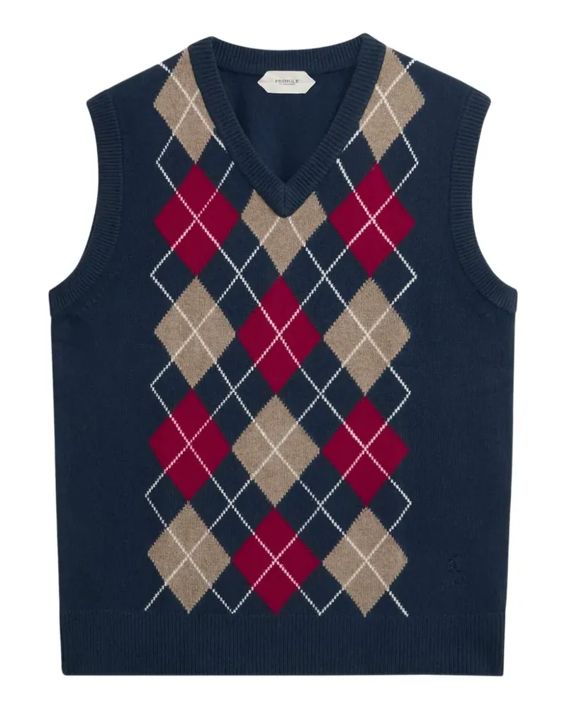 Pringle of Scotland Argyle V-neck vest - Blau Blau