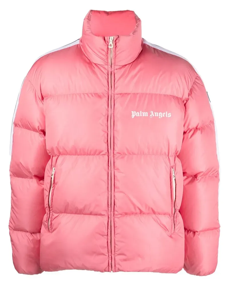 Palm Angels Gefütterte Jacke mit Logo-Print - Rosa Rosa