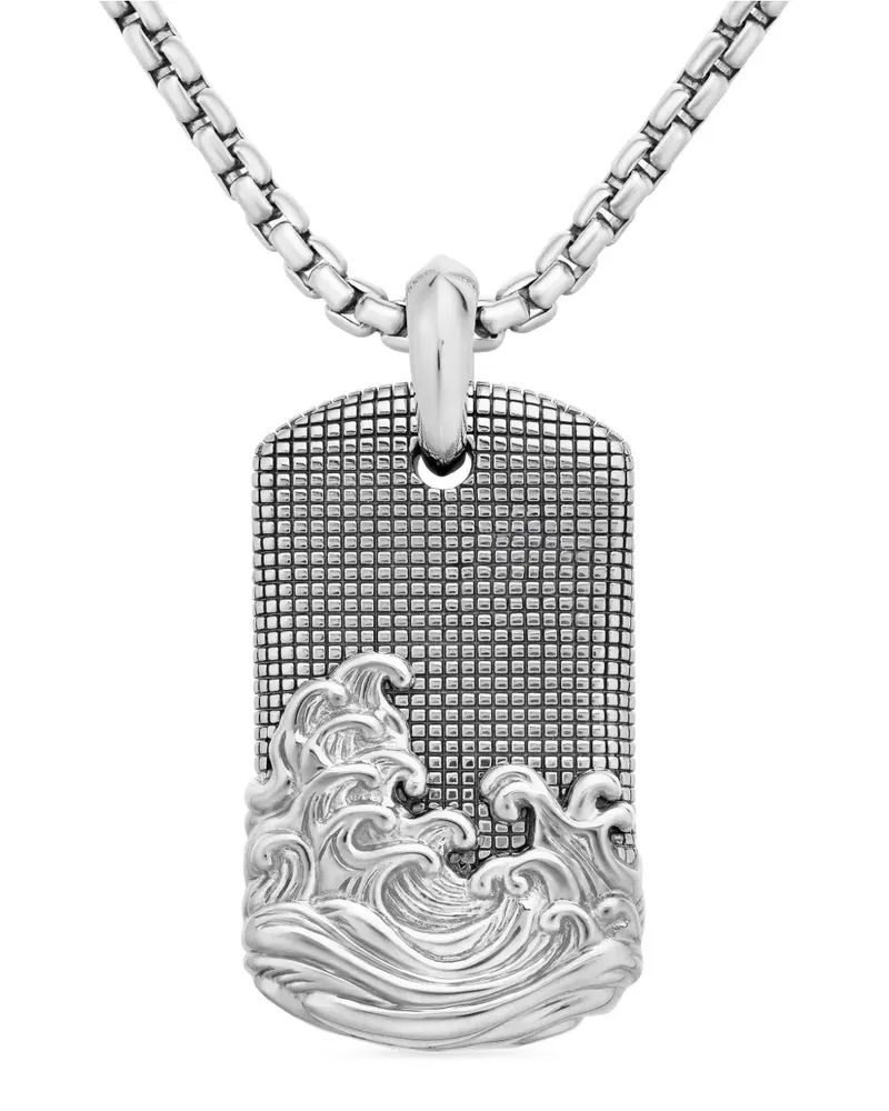 David Yurman Waves Sterlingsilber-Anhänger (39mm Silber